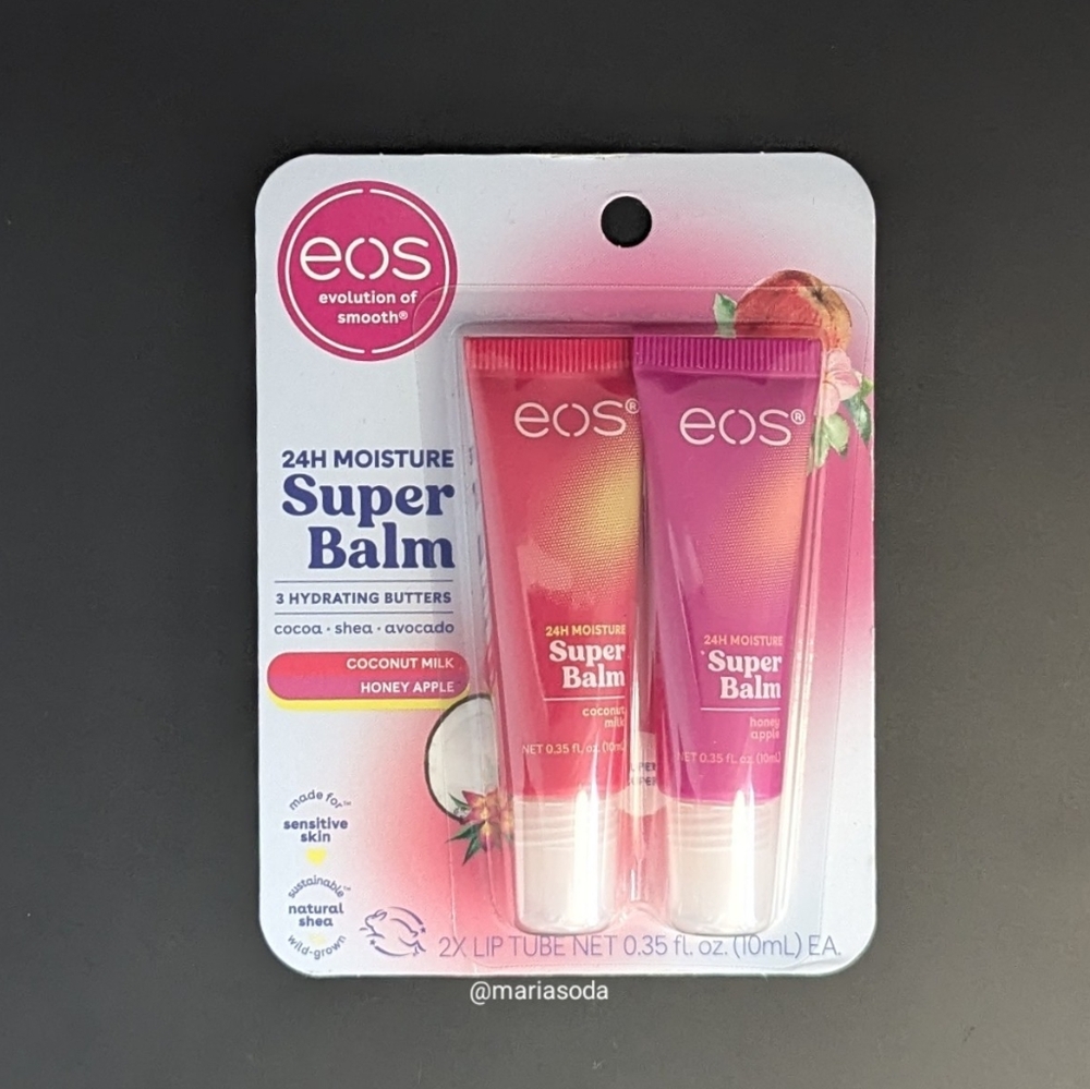 eos 24H Moisture SuperBalm- Coconut Milk & Honey Apple, Lip Mask, Day or Night